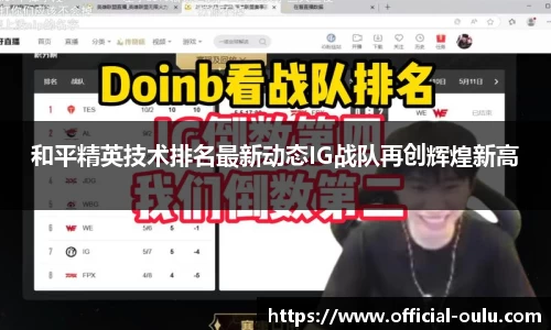 和平精英技术排名最新动态IG战队再创辉煌新高